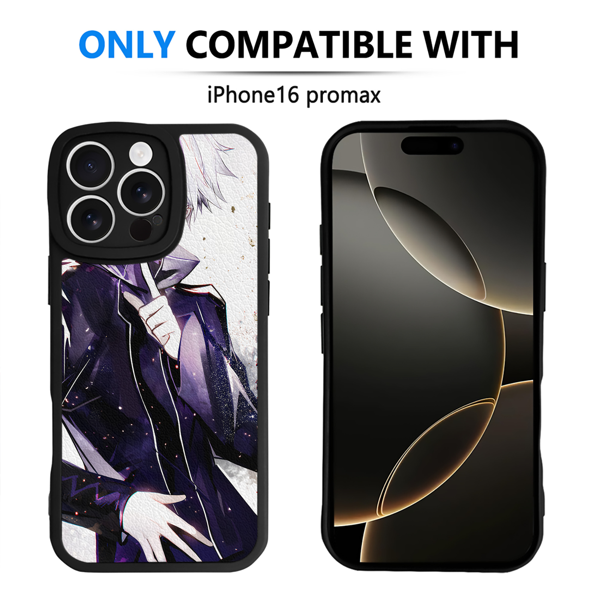 （画像用） 呪術廻戦 Jujutsu Kaisen 【iPhone 16シリーズ対応】シリコンスマホケース（レザー調） 材質：シリコン
